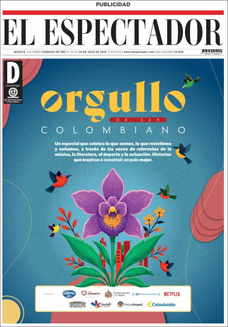 Portada de El Espectador (Colombia)