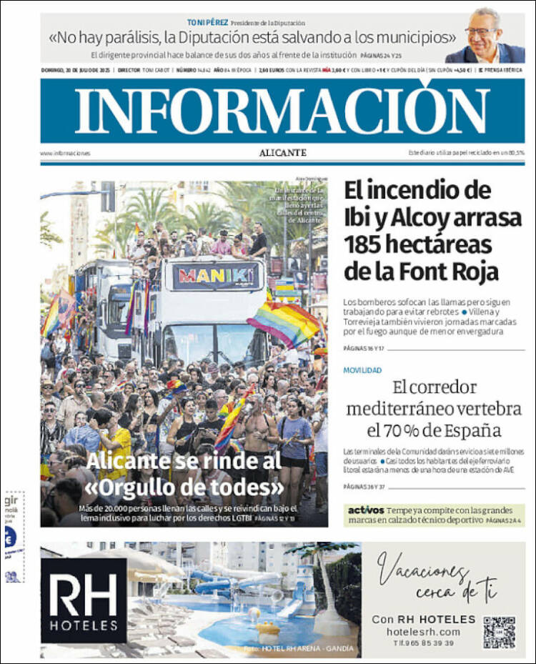 Portada de Diario Información (España)