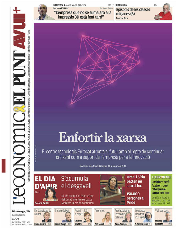 Portada de El Punt Avui (España)