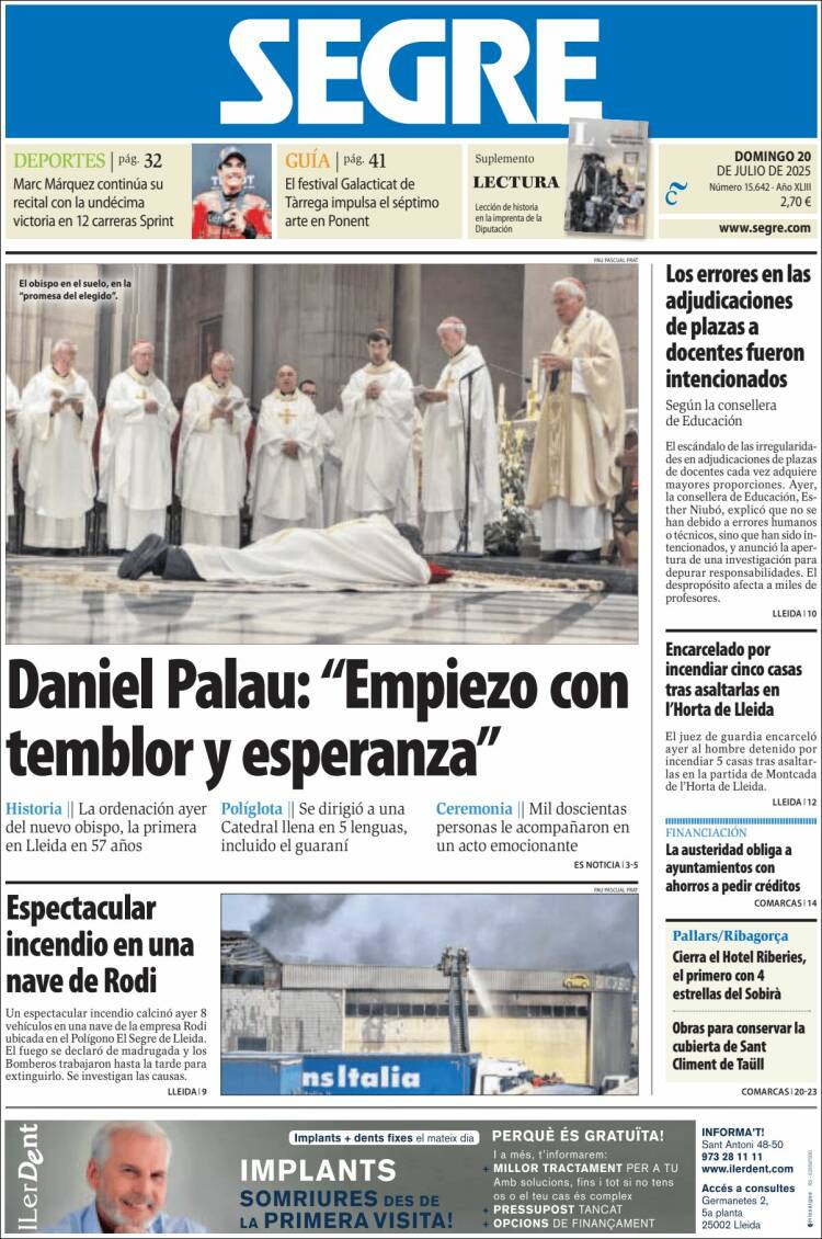 Portada de Segre  (España)
