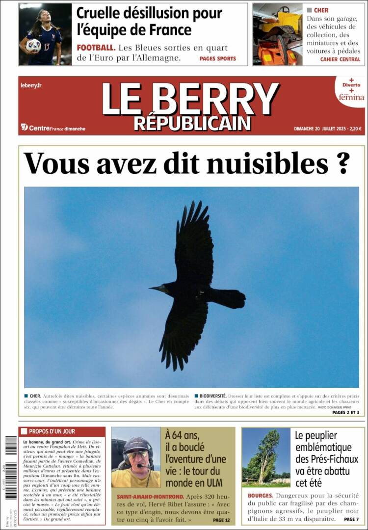 Portada de Berry Republicain (Francia)