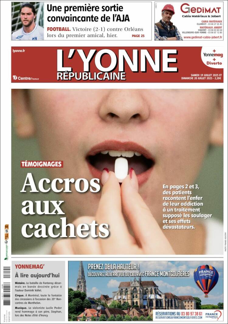 Portada de L'Yonne-Républicaine (Francia)