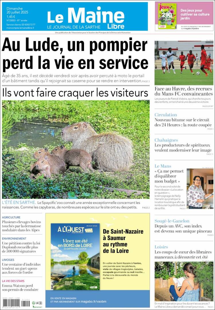Portada de Le Maine Libre (Francia)