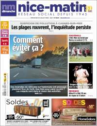 Portada de Nice-Matin (Francia)