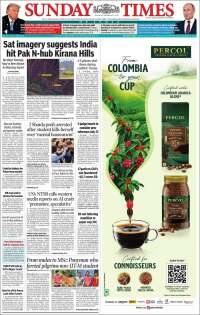 Portada de The Times of India (India)