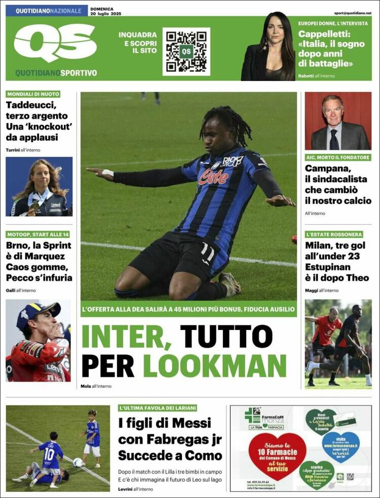 Portada de Quotidiano Sportivo (Italia)