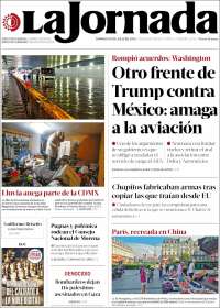 Portada de La Jornada (México)