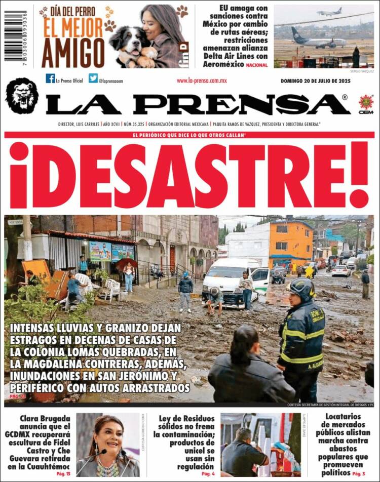Portada de La Prensa (México)