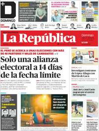 Portada de La Republica (Perú)