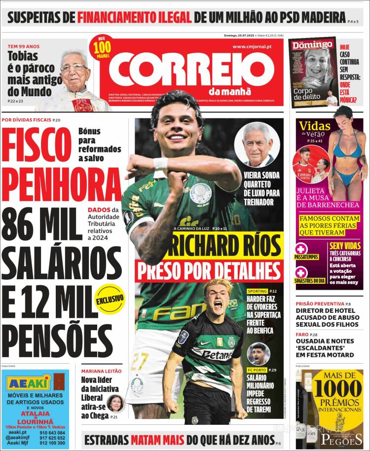 Portada de Correio da Manhã (Portugal)