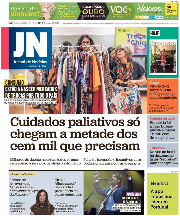 Portada de Jornal de Notícias (Portugal)