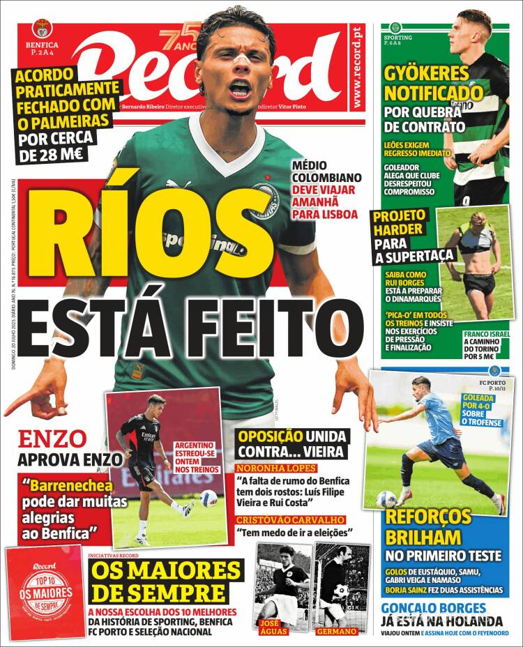 Portada de Record (Portugal)