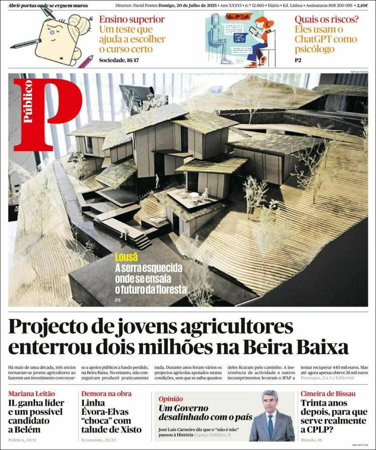 Portada de Público (Portugal)