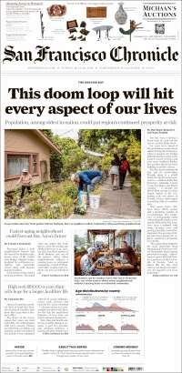 Portada de San Francisco Chronicle (USA)