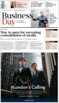 Portada de Business Day (South Africa)