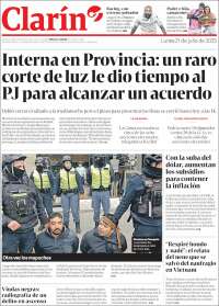 Portada de Clarín (Argentina)