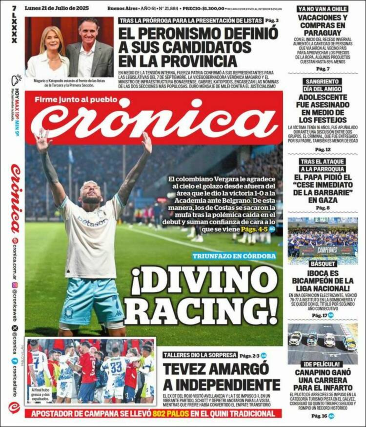Portada de La Voz del Chaco (Argentina)