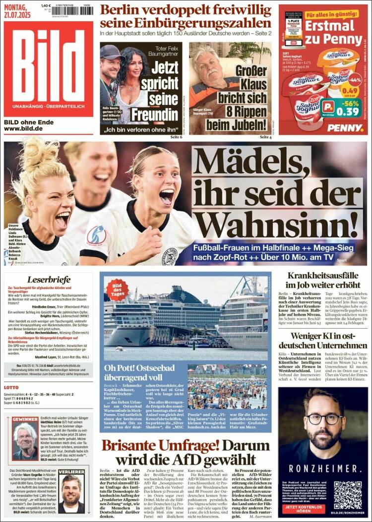 Portada de Bild (Germany)