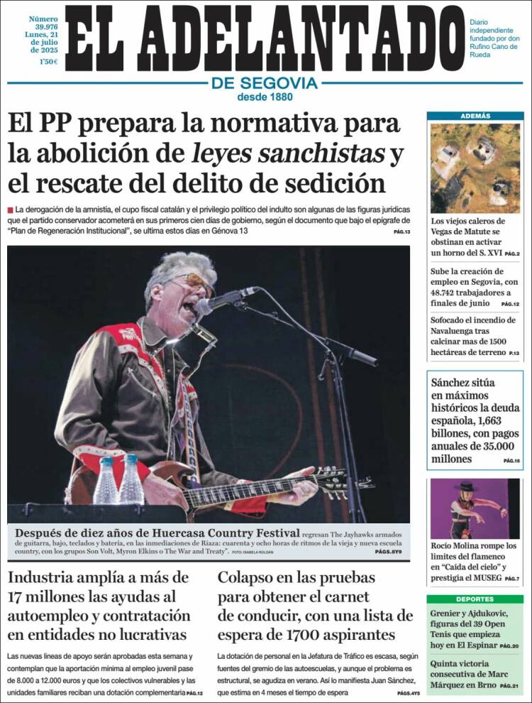Portada de El Adelantado de Segovia (Spain)