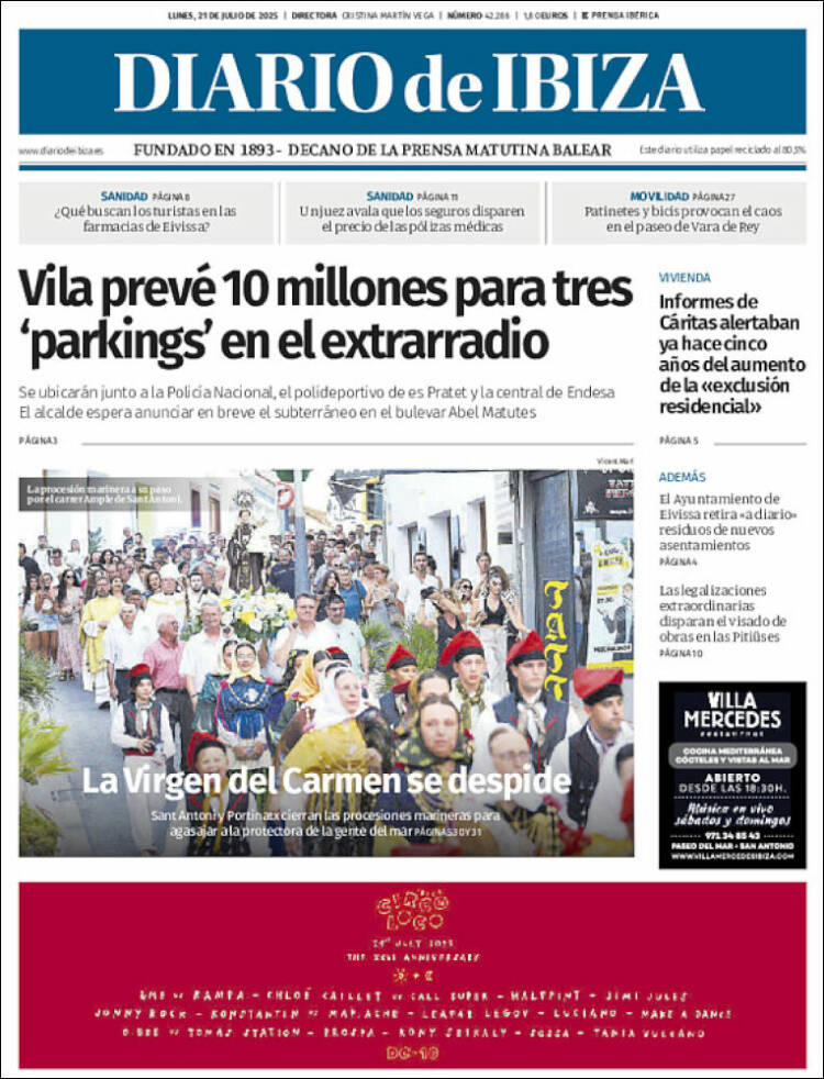 Portada de Diario de Ibiza (España)