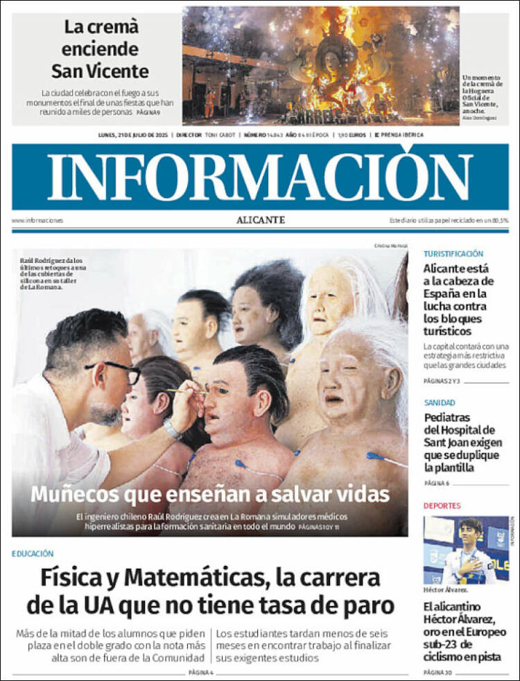 Portada de Diario Información (España)