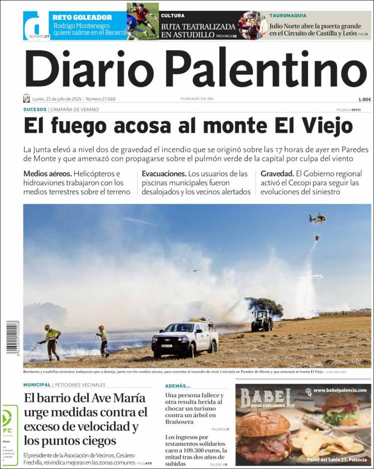 Portada de Diario Palentino (España)