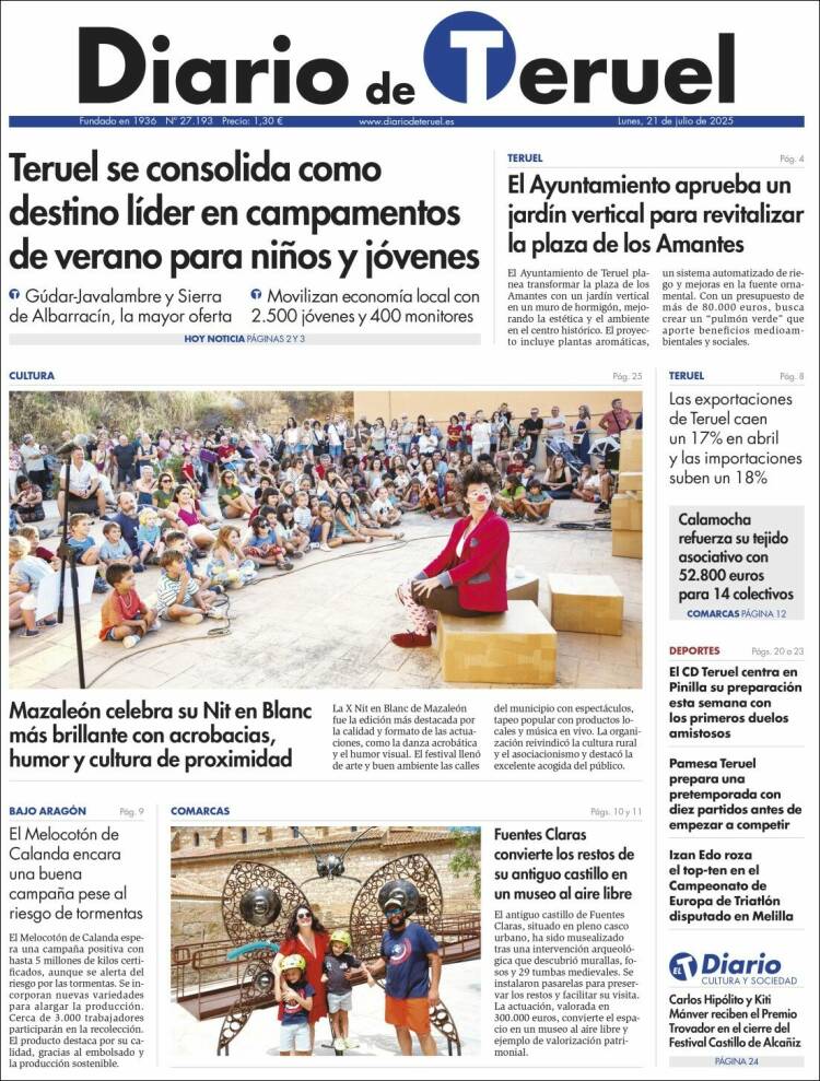 Portada de Diario de Teruel (España)
