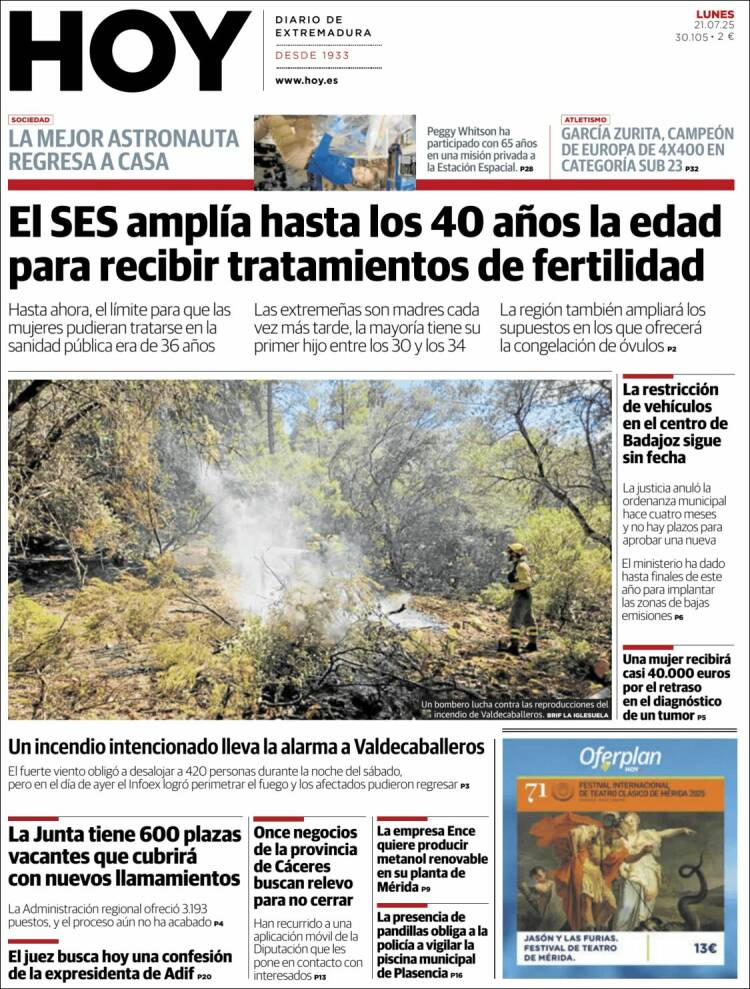 Portada de Hoy - Caceres (Spain)
