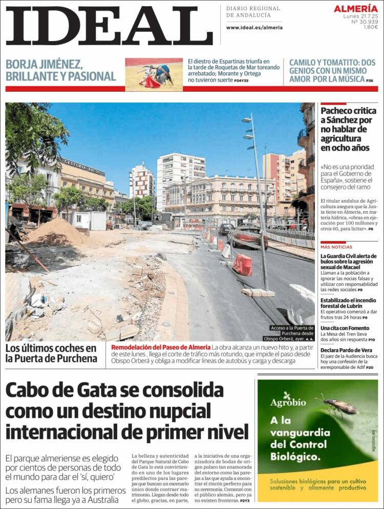 Portada de Ideal Almeria (España)