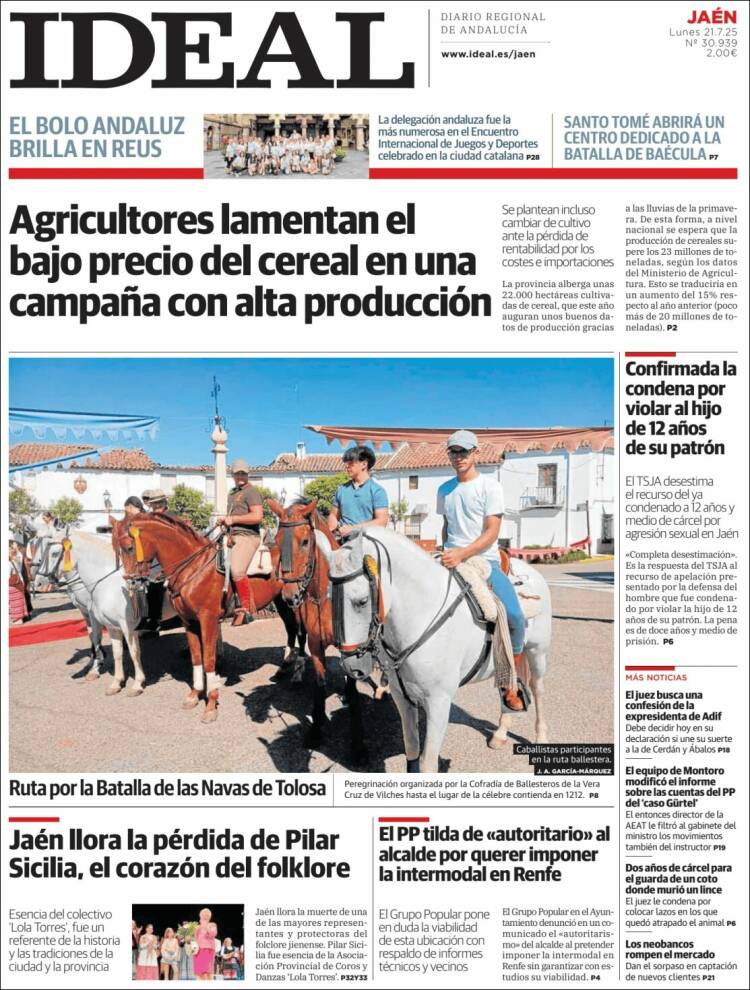 Portada de El Ideal de Jaén (España)