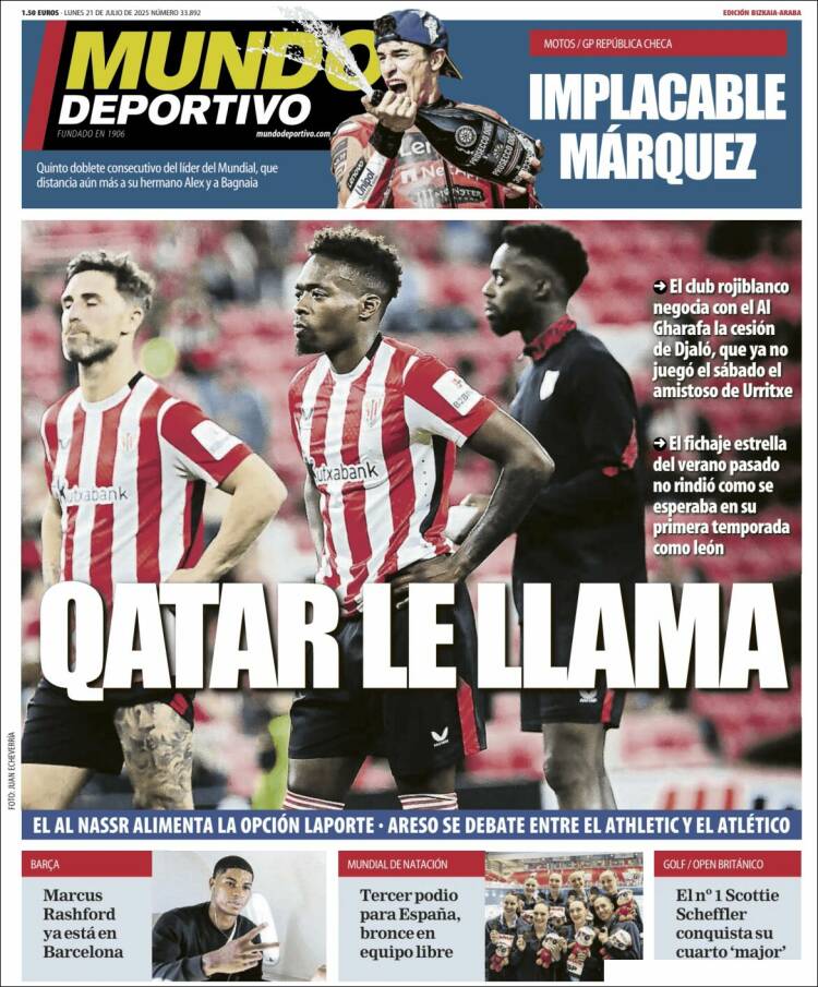 Portada de Mundo Deportivo Bizkaia (España)