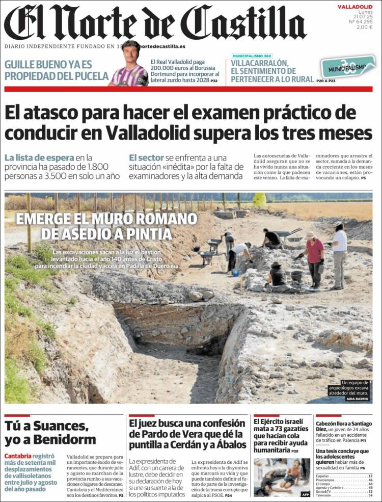 Portada de Norte de Castilla - Valladolid (España)