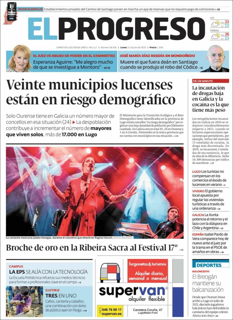 Portada de El Progreso (España)