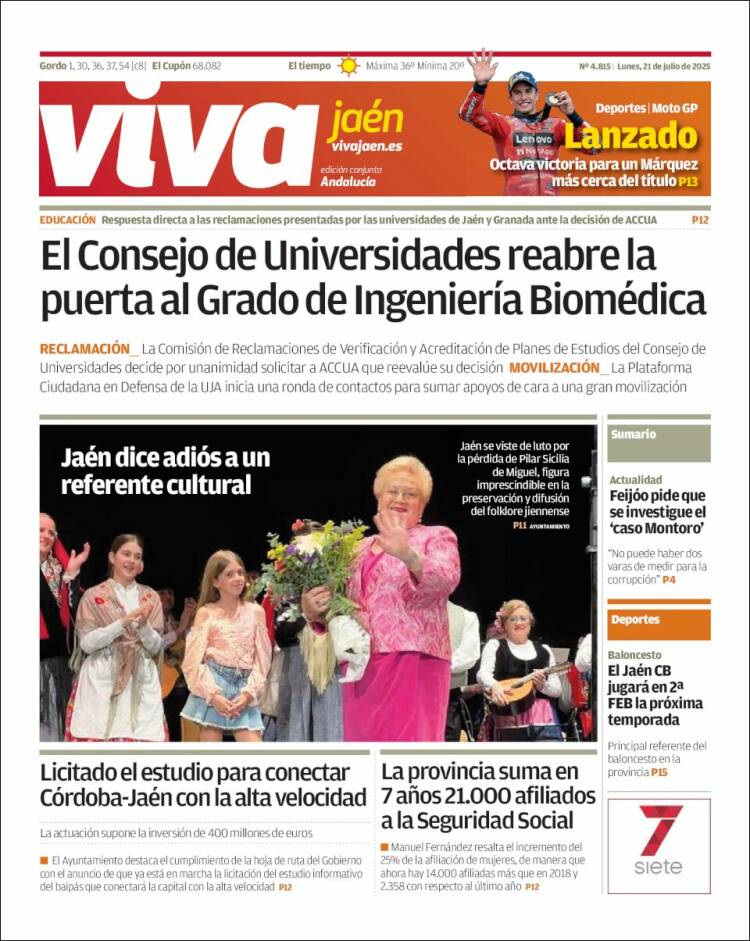 Portada de Viva Jaén (España)