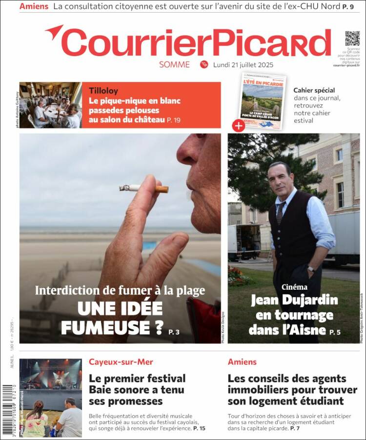 Portada de Courrier Picard (Francia)