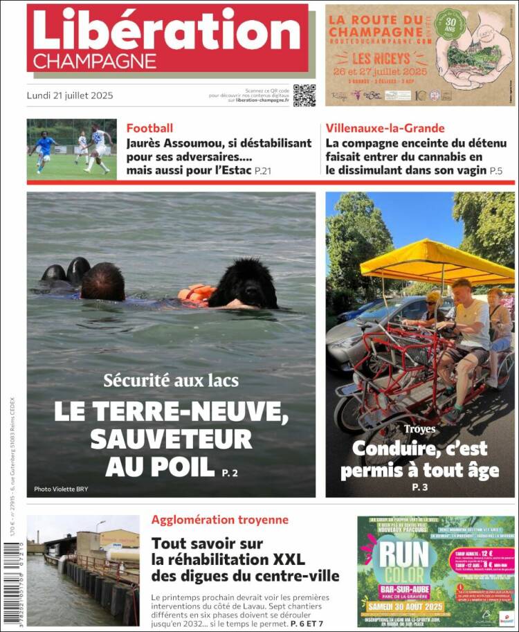 Portada de Libération Champagne (Francia)