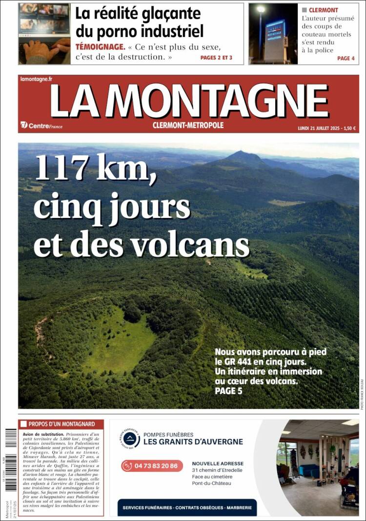 Portada de La Montagne (Francia)