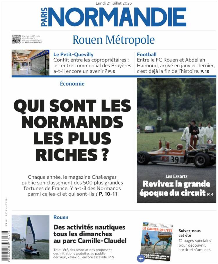 Portada de Paris Normandie (Francia)