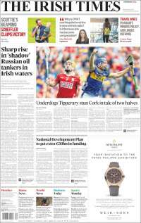 Portada de Irish Times (Irlanda)