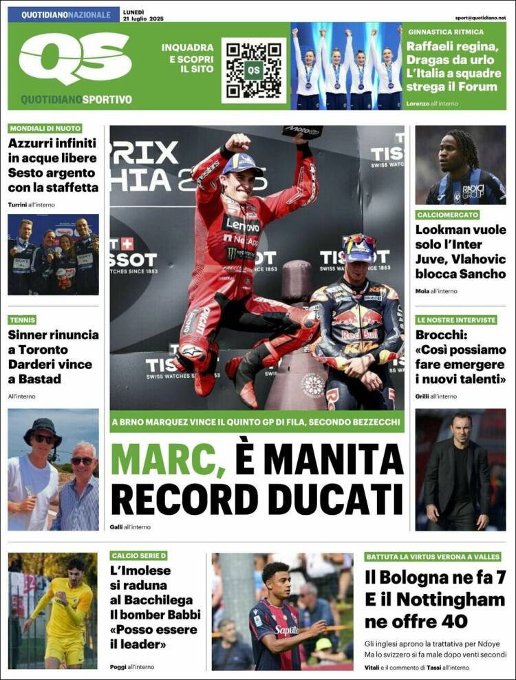 Portada de Quotidiano Sportivo (Italia)