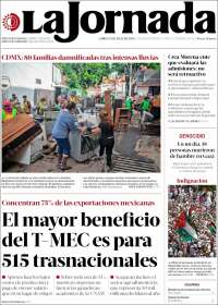 Portada de La Jornada (México)