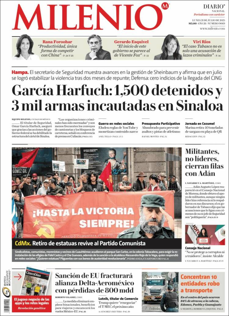 Portada de Milenio (México)
