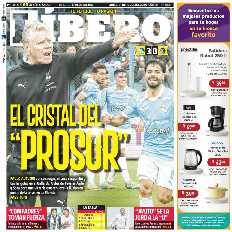 Portada de Líbero (Perú)