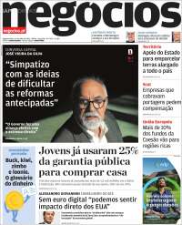 Portada de Jornal de Negócios (Portugal)