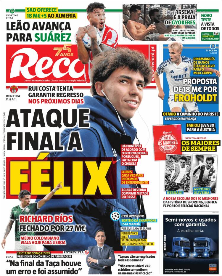 Portada de Record (Portugal)