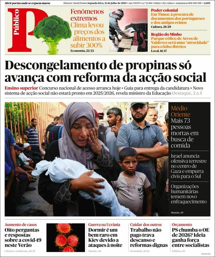 Portada de Público (Portugal)