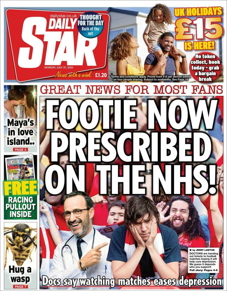 Portada de Daily Star (United Kingdom)