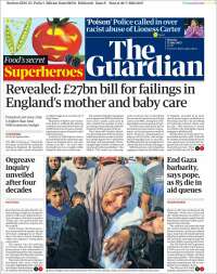 Portada de The Guardian (Reino Unido)
