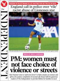 Portada de The Independent (Reino Unido)