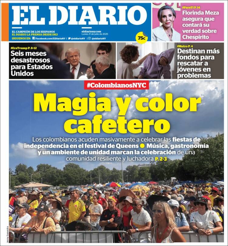 Portada de El Diario NY (USA)